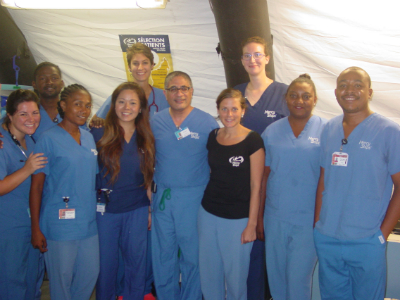 Dr. Emil with the Africa Mercy Screening Team